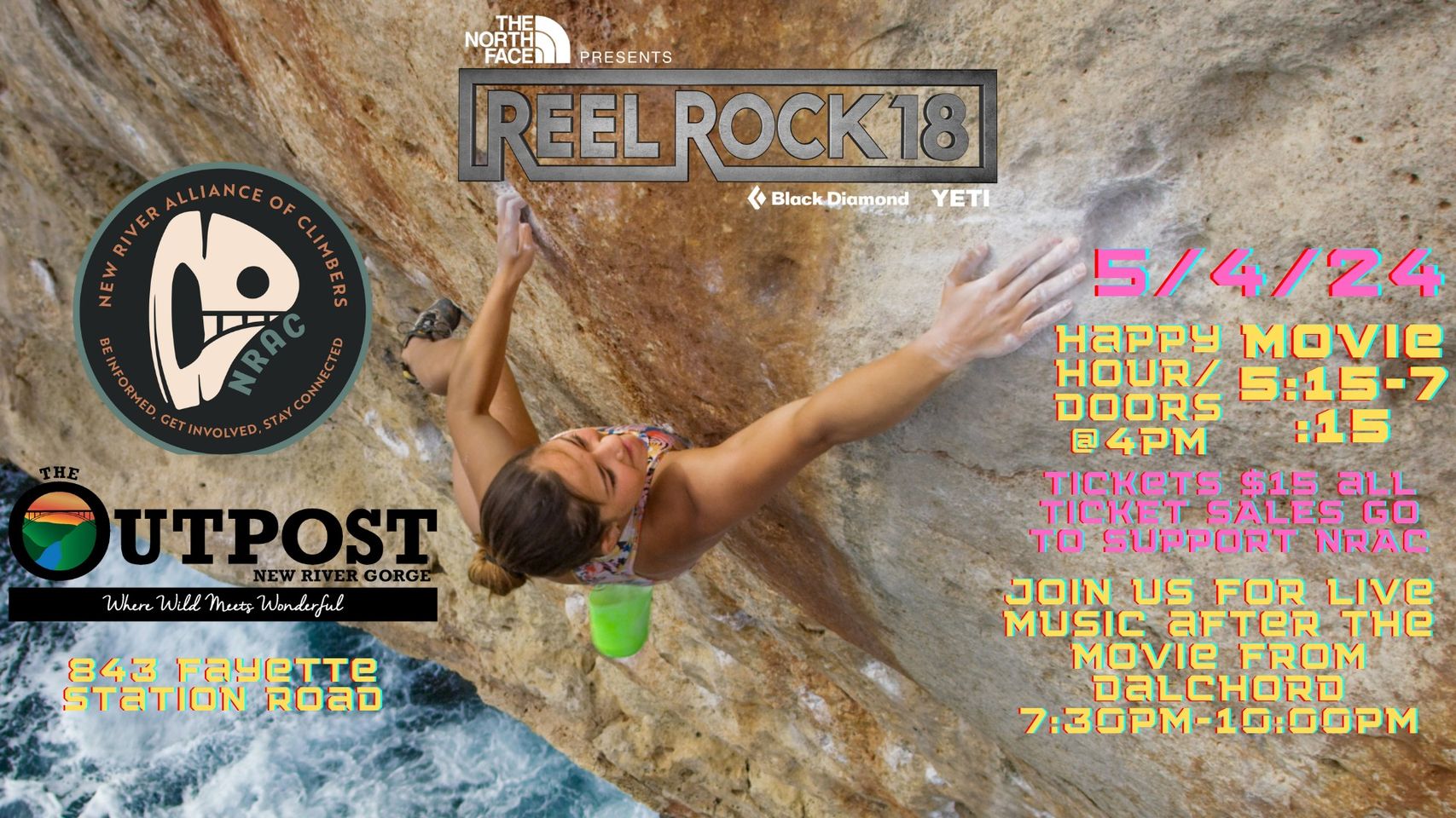 Reel Rock 18 Presented by NRAC and The Outpost - Visit Fayetteville WV